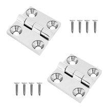 Shanvis 2 Pieces Stainless Steel 2 Door Butt Hinge with Mounting Screws Marine Cabinet Cupboard Boat/Yacht/Rib Hardware"