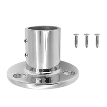 Shanvis Boat Hand Rail Fitting - 90 Degree 7/8 Round Base with Screws - 316 Marine Stainless Steel"