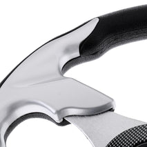 Shanvis 310mm Aluminum Alloy D Shape Marine Boat Steering Wheel 3 Spoke 3/4'' Key Way Tapered for Speedboat Rib Tender Power Boat Cruiser