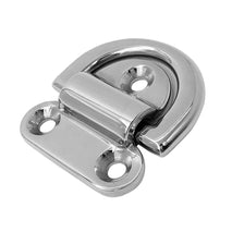 Shanvis Heavy Duty 316 Stainless Steel Small Folding Pad Eye Deck Lashing D Ring Staple Cleat for Trailer Marine Boat RV Caravan