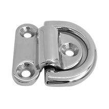 Shanvis Heavy Duty 316 Stainless Steel Small Folding Pad Eye Deck Lashing D Ring Staple Cleat for Trailer Marine Boat RV Caravan