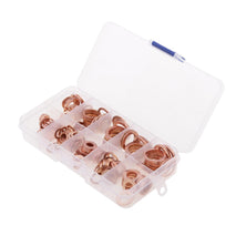 Shanvis 200Pcs Flat Ring Copper Washer Oil Sealing Gasket Assortment Hardware Set Box