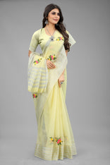 Delicate Embroidered Kota Doriya Cotton Sarees