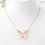 Vembley Lovely Gold Plated Pink Crystal Butterfly Pendant Chain