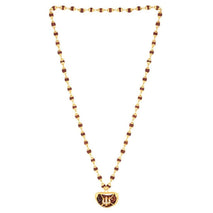 Luxurious Mens Gold Plated Rudraksha Mala With Pendant