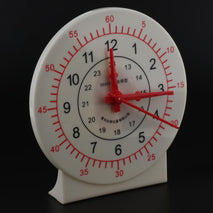 Educational Graduated Teaching Clock Demonstration Learning Time with Linkage Clock Hand for Baby Children