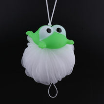 Children Bath Shower Sponge Puff Pouf Cartoon Design Scrubber Balls Frog