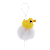 Children Bath Shower Sponge Puff Pouf Cartoon Design Scrubber Balls Duck