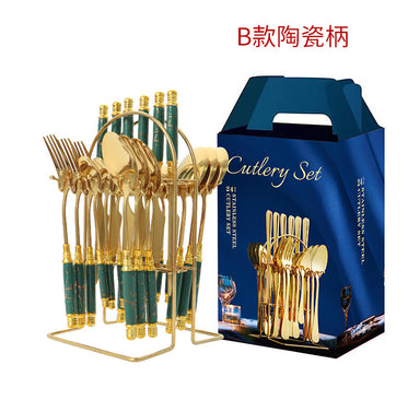 model-b-ceramic-dark-green-24-piece-set