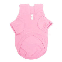 Trendy Retail Fashionable Lightweight Pet Dog Top Apparel Costume T-shirt Apparel Doggy Clothes Solid-colored Outfit Pink-XL