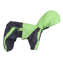 Trendy Retail Lightweight Comfortable PU Leather Dog Puppy Raincoat Poncho Apparel Pet Supplies Green + Black XS