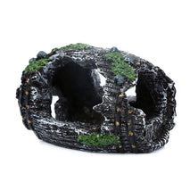 Trendy Retail Aquarium Fish Tank Resin Broken Barrel Ornament Cave Landscaping Decoration